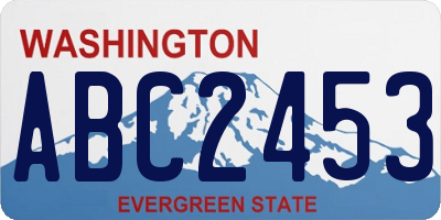 WA license plate ABC2453