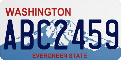 WA license plate ABC2459