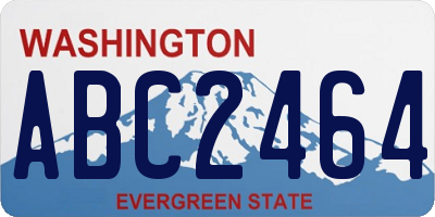 WA license plate ABC2464