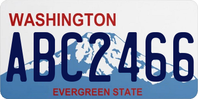 WA license plate ABC2466