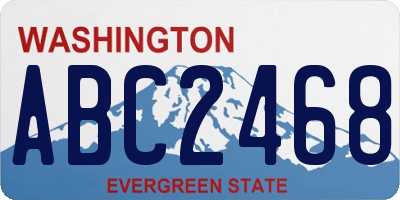 WA license plate ABC2468
