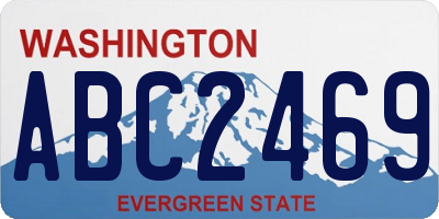 WA license plate ABC2469