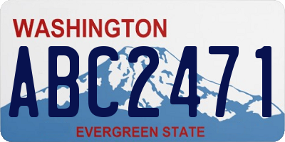WA license plate ABC2471