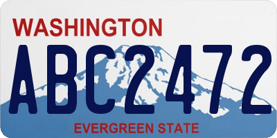WA license plate ABC2472