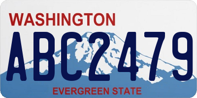 WA license plate ABC2479