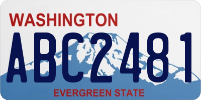 WA license plate ABC2481