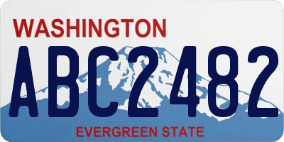 WA license plate ABC2482