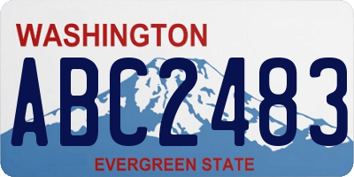 WA license plate ABC2483