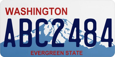 WA license plate ABC2484