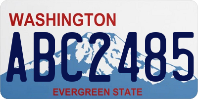 WA license plate ABC2485