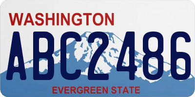 WA license plate ABC2486