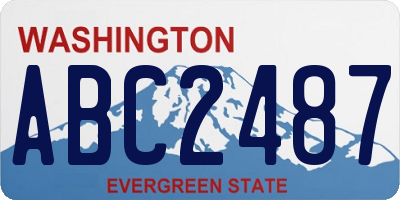 WA license plate ABC2487