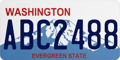 WA license plate ABC2488