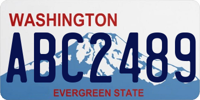 WA license plate ABC2489