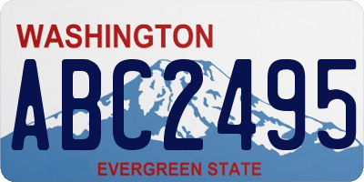 WA license plate ABC2495