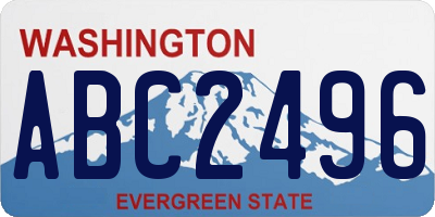 WA license plate ABC2496