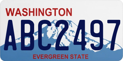WA license plate ABC2497