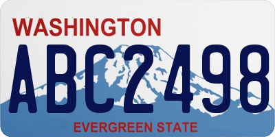 WA license plate ABC2498