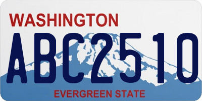 WA license plate ABC2510