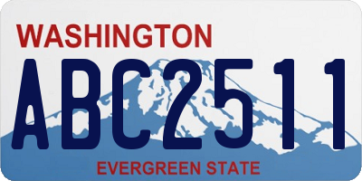 WA license plate ABC2511