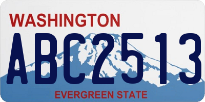 WA license plate ABC2513