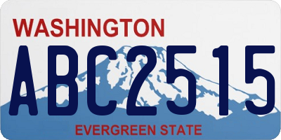 WA license plate ABC2515