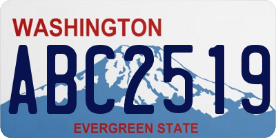 WA license plate ABC2519