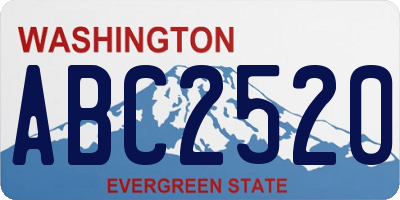 WA license plate ABC2520