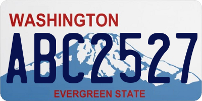 WA license plate ABC2527