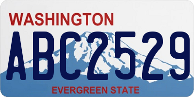 WA license plate ABC2529