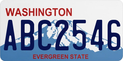 WA license plate ABC2546