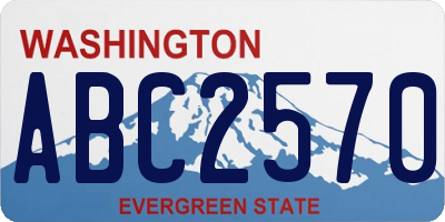 WA license plate ABC2570