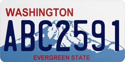 WA license plate ABC2591