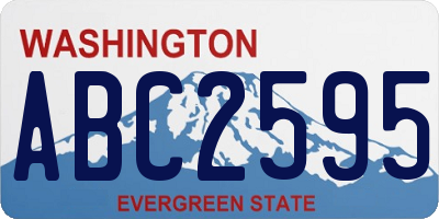 WA license plate ABC2595