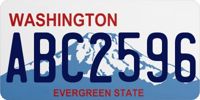 WA license plate ABC2596