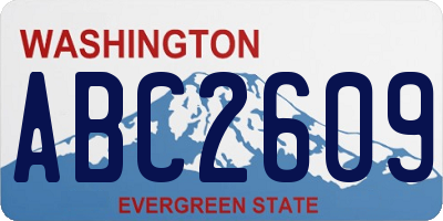 WA license plate ABC2609