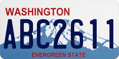 WA license plate ABC2611