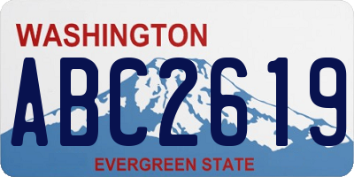 WA license plate ABC2619
