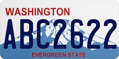 WA license plate ABC2622