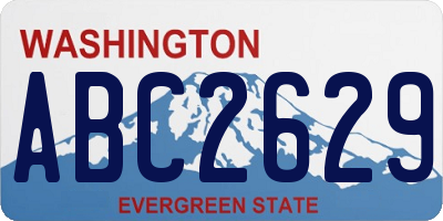 WA license plate ABC2629