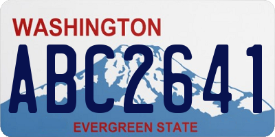 WA license plate ABC2641