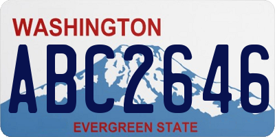 WA license plate ABC2646