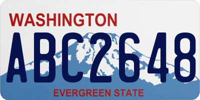 WA license plate ABC2648