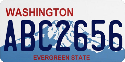 WA license plate ABC2656