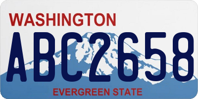 WA license plate ABC2658