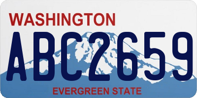 WA license plate ABC2659