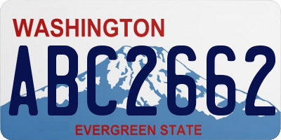 WA license plate ABC2662