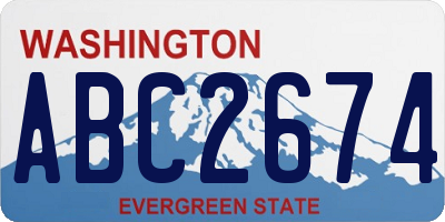 WA license plate ABC2674