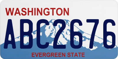 WA license plate ABC2676