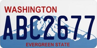 WA license plate ABC2677